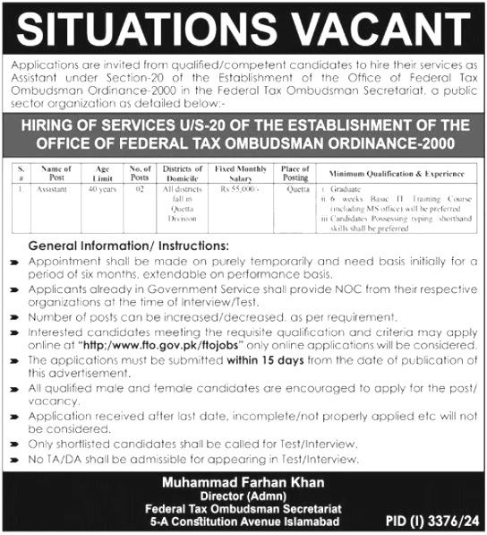 Federal Tax Ombudsman Secretariat Jobs article 7 image 2